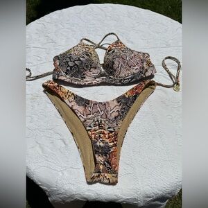 Luli Fama Skins Snake Print Bikini